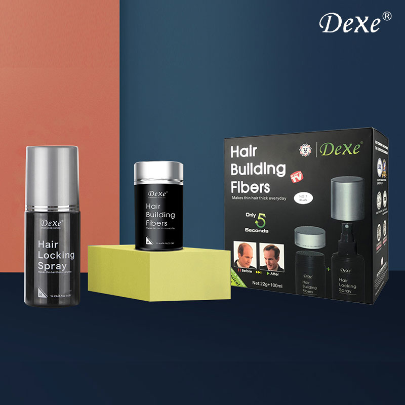DEXE Hair Building Fibers (22g) & Hair Locking Spray (100ml)