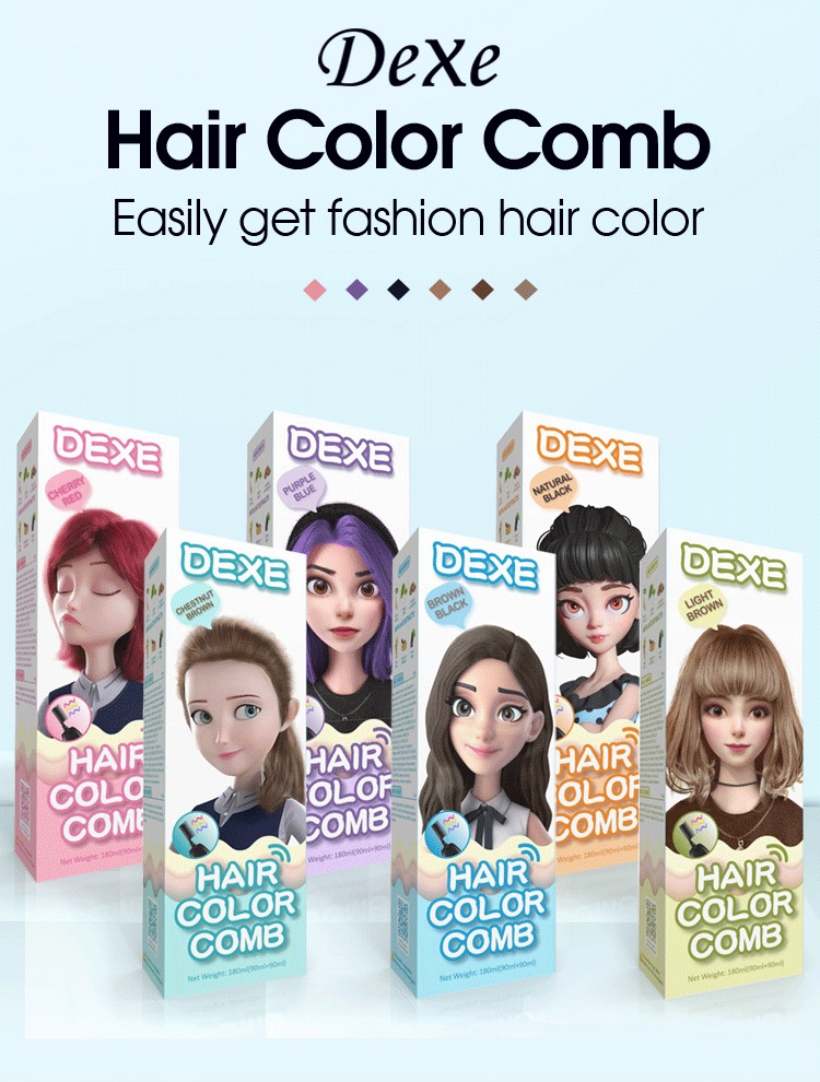 Hair Color Shampoo Comb 180ml Dexe Official Website Dexe Com