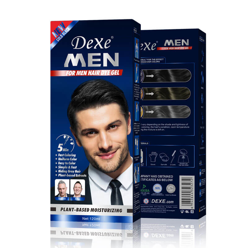 Dexe Men's Black Hair Color Gel 120ml - Black Hair Shampoo | Hair Building Fibers | Manufacturer | DEXE Dexe Men's Black Hair Color Gel 120ml - Black Hair Shampoo | Hair Building Fibers | Manufacturer | DEXE