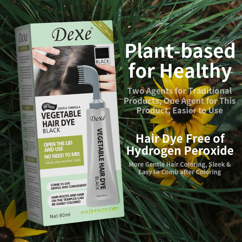 Dexe Vegetable Hair Dye Black 80ml Black Hair Shampoo Hair